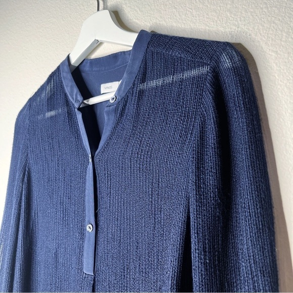 Vince Drapey Silk Blend Collar Shirt - Picture 5 of 9